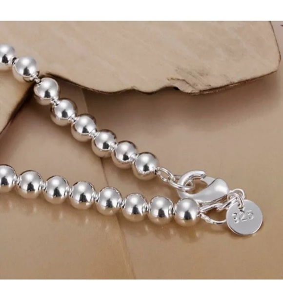 925 Sterling Silver Bead charm Bracelet - Picture 5 of 6